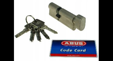 ABUS Cilinder met knop, geruit, 45x45mm, nikkel