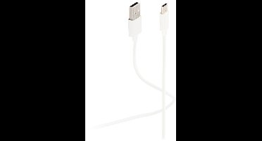 Flexline®--USB Lade-Sync Kabel, USB A Stecker auf USB-C® Stecker, 2.0, ABS, weiß, 1,0m