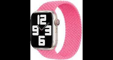 Apple Gevlochten solobandje voor de Apple Watch | 44/45/46/49 mm - Maat 12 - Flamingo