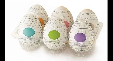 6 Stuks Mannen Masturbator Eitjes - Lifelike Textuur - Zachte Elastische Cup - Draagbaar Mannen Speeltje