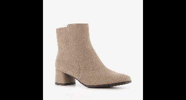 Nova dames enkellaarsjes met hak beige - Maat 37