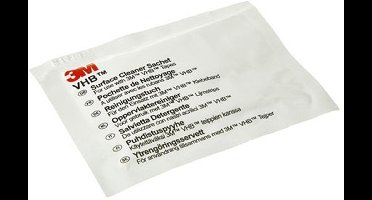 3M VHB Oberflächen-Reinigungstücher, 25 ml reinigt und entfettet, verdunstet schnell und rückstandsfrei - 100 Stück (88