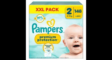 Pampers Premium Protection Luiers Maat 2 (4-8 kg) - 148 stuks