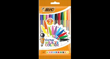 BIC Cristal Large balpennen, multicolor, pak van 10 stuks