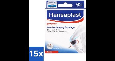 15 x Hansaplast - Sport Tenniselleboog Bandage - Tennisarm Brace - Elleboogbraces - Verstelbaar - Zwart - Tenniselleboog - Elleboogklachten - Onderarmklachten - Epicondylitis Lateralis - Sportbandage