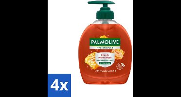 4 x Palmolive - Hygiëne Plus Family - Handzeep Met Pomp - Voor het Hele Gezin - 300 ml - Handzeep - Vloeibare Zeep - Gezin - Hygiëne - Bacteriën