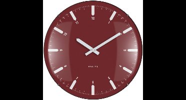 Karlsson Wandklok Realista Dome - Rood - 35x35x35cm - Wandklok Modern