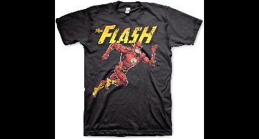 DC Comics The Flash Heren Tshirt -L- Running Zwart