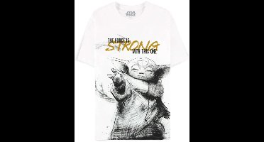 Star Wars The Mandalorian - The Force is Strong Heren T-shirt - wit - S
