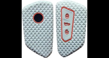 Inovra - Siliconen beschermhoes voor autosleutels VW Golf 8 MK4 Mk8 2020 Skoda Octavia - Grijs