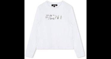 Dkny D62037 T-shirt Met Lange Mouwen Wit 4 Years Meisjes