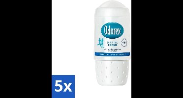 5 x Odorex - Deodorant Roller - Marine Fresh - Verkwikkende Geur - 50 ml - Deodorant Roller - Marine Geur - 48 Uur Bescherming - 0% Alcohol - Dermatologisch Goedgekeurd