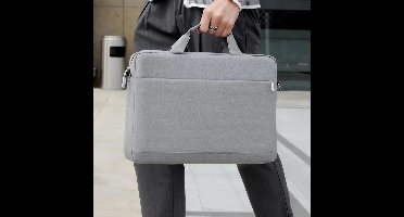 Laptophoes met verstelbare schouderband en ritssluiting, laptopdraagtas, geschikt voor 15 inch laptops(grijs)
