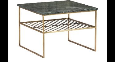 Livingfurn - Bijzettafel Mason Zwart - 52x52x53 - Marmer