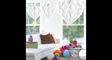 Folat - Honeycomb wit hart 30 cm