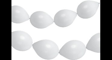 Folat - Knoopballonnen voor Ballonnenslinger Coconut White Mat 33 cm - 8 stuks