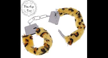 Metalen handboeien - Pluche tijgerprint - Handboeien - Erotiek - imitatiebont - incl 2 sleuteltjes