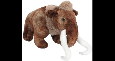 Pia Soft Toys Knuffeldier Mammoet - zachte pluche stof - bruin - kwaliteit knuffels - 41 cm - Mammoeten