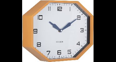 Karlsson - Wandklok Modern Factory Octagon - Ochre yellow & navy blue