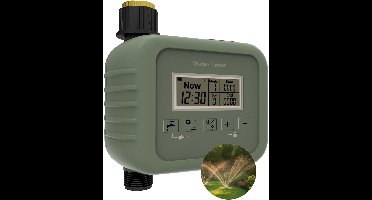 MMOBIEL Irrigatietimer voor Tuin - Automatische & Handmatige Bewateringscomputer met 9 Programma’s, Regensensor, Groot LCD-scherm & Kinderbeveiliging - Zonder App of WiFi - voor Tuin & Gazon