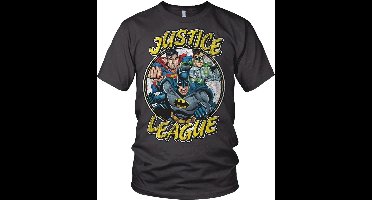 DC Comics Justice League Heren Tshirt -L- Team Grijs