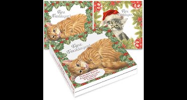 Franciens Katten kerstkaartenmapje - Hulst - Denneboom