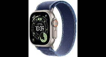 Apple Trail Loop Band voor de Apple Watch | 44/45/46/49 mm - Maat M/L - Blue / Bright Blue Black Titanium