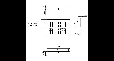 VALUE 19"-Legplank 2 HE, D: 350mm, max. 25 kg, U-Vorm, zwart