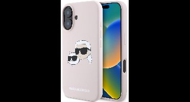 Karl Lagerfeld iPhone 16 Backcover hoesje Magsafe SIL double – Roze