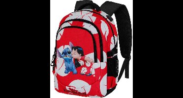 Karactermania - Disney - Lilo en Stitch - Rugzak Running PLUS - Handbagage Backpack met Trolley Bevestiging - Rugtas - Rood