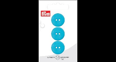 Knoop 2 gaatjes 20mm turquiose 3st - Knopen - Prym