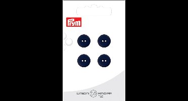 Knoop 2 gaatjes 12mm marine 4st. - Knopen - Prym