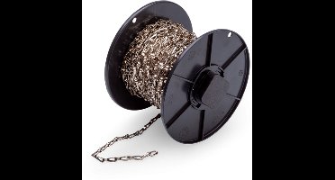 Patentketting 0,5mm 19x6mm Ms Vernikkeld 1M