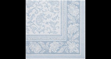 50 Servetten ROYAL Collection 1/4 vouw 40 cm x 40 cm arctisch blauw Ornaments