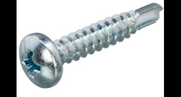 Zelfborende Plaatschroeven - Phillips 2 Cilinderkop - 4,8 x 22mm - Voldraad - Verzinkt (200 stuks)