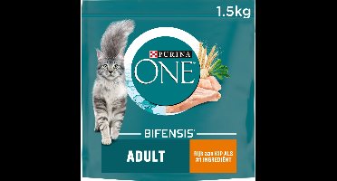 Purina ONE Kattenvoer Droog Adult Kip - Volkoren Granen - 4 x 1,5 kg - Voordeelverpakking