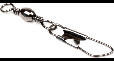 Spro Barrel Swivel+Safety-Snap - Maat 14 - Zwart