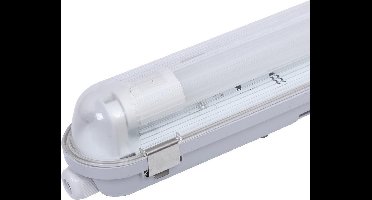 HOFTRONIC - LED TL armatuur 60cm - LED - Waterdicht - Flikkervrij - Koppelbaar - 9 Watt - 990 lumen - 110 lm/W - 230V - 6000K Daglicht wit - TL armatuur voor werkplaatsen, garages, bedrijfshallen en magazijnen