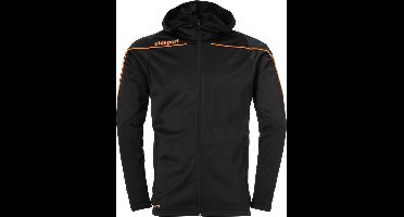 Uhlsport Stream 22 Trainingsjas Met Capuchon Kind Zwart-Fluor Oranje Maat 164