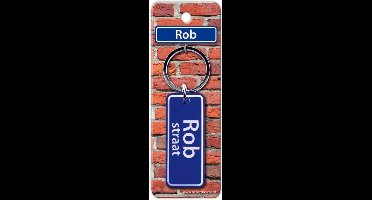 Paper Dreams Sleutelhanger Straatnaam Rob 9 Cm Staal Blauw