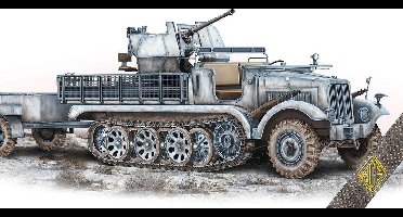 ACE Modelbouwpakket Militaire voertuigen - 72573 3,7cm Flak 36 auf Fahrgestell mZgKw 5t Sd.Kfz.6/2 Plastic - 1:72 - Modelbouw