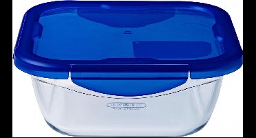 Pyrex - Cook & Go Schaal Vierkant met Deksel 1,9 liter - Transparant