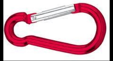 dörner + helmer 4815824 Karabijnhaak aluminium rood geanodiseerd 80 mm 12 stuk(s)