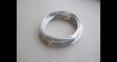 Aluminiumdraad - Aluminium Draad - Draad Voor Sieraden - Aluminium Sieraden Draad - Decoratief Aluminium Draad - Aluminium Bloemschikdraad - Kralendraad - Aluminium Ringen Draad - Hobbydraad - Dikte: 2,0 mm - Lengte: 4 mtr