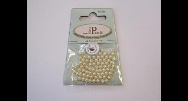 Glasparels - Rond - 4mm - Beige - 80 Stuks