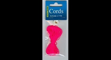 Shamballa koord neon roze 0.8 milimeter x 5 m 12284-8404