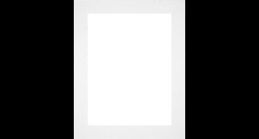 Passe-Partout Fotomaat 15x20 cm - Lijstmaat 25x30 cm - Wit - Museumkarton - Fotolijst niet inbegrepen