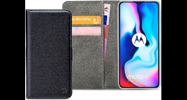 Motorola Moto G7 Play Bookcase hoesje - Mobilize - Effen Zwart - Kunstleer
