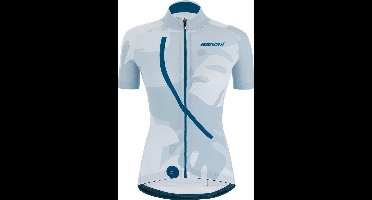 Santini Fietsshirt Korte mouwen Blauw Dames - Giada Maui S/S Jersey For Women Silver Bullet - XL