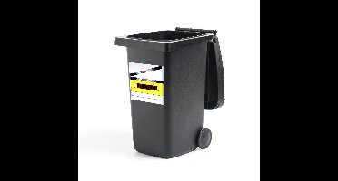 Container sticker Hollywood illustratie - Een illustratie van een klapbord uit Hollywood Klikosticker - 40x40 cm - kliko sticker - weerbestendige containersticker